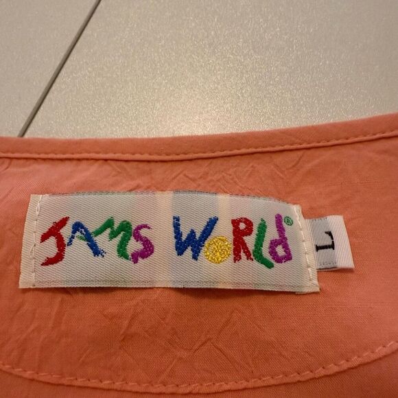 Jam’s World Light Coral Sleeveless Top Sz L Retro - Picture 8 of 10